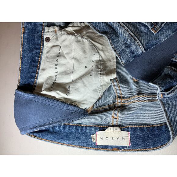 Hatch The Boyfriend Blue Cotton Maternity Denim Jean Size 26 - Picture 4 of 4